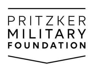 Logo of the Pritzker Military Foundation, founded by Jennifer Pritzker.